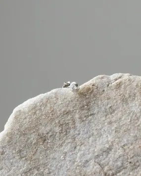 Knot Earring Stud Silver