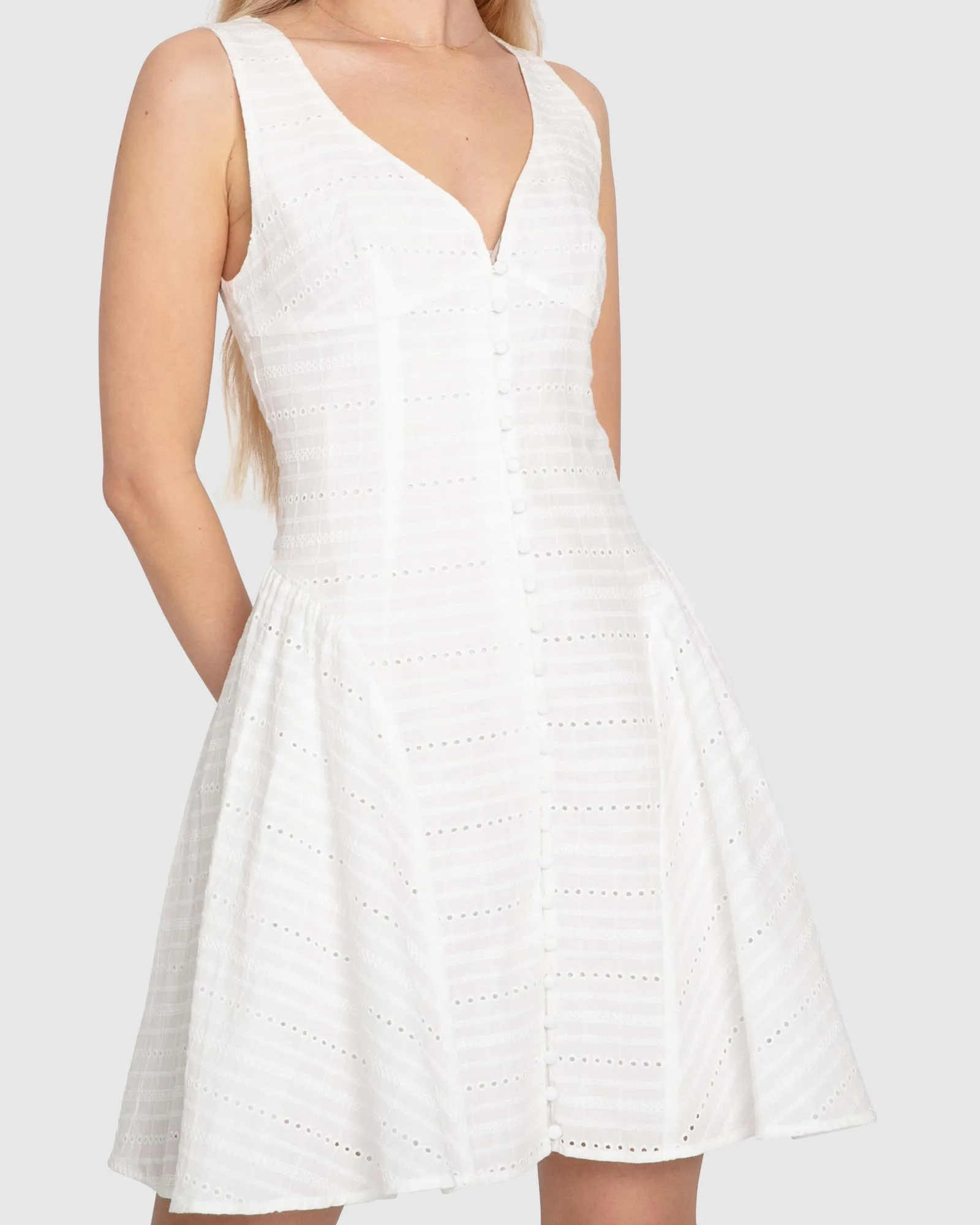 Little Lies Mini Dress - White