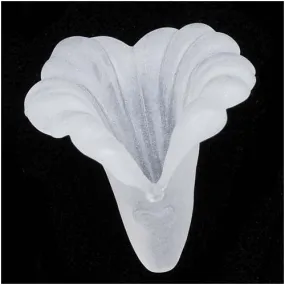 Lucite Bell Flowers Matte Crystal Frost Light Weight 20mm (4 pcs)