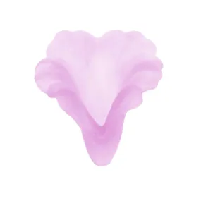 Lucite Bell Flowers Matte Light Amethyst Light Weight 20mm (4 pcs)