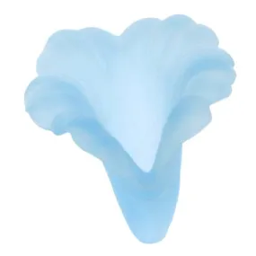 Lucite Bell Flowers Matte Light Sapphire Blue Light Weight 20mm (4 pcs)