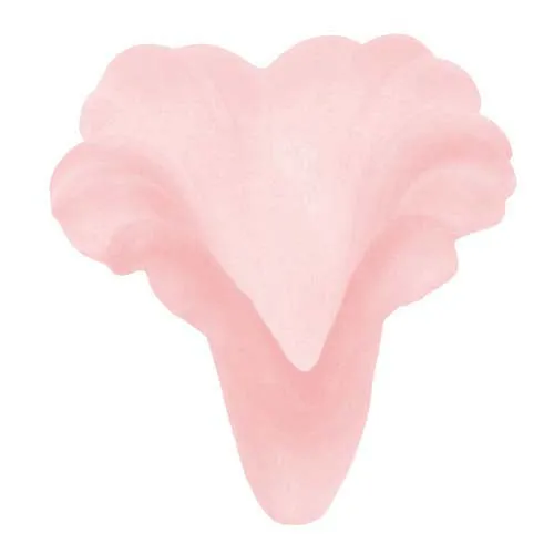 Lucite Bell Flowers Matte Ligtht Rose Pink Light Weight 20mm (4 pcs)