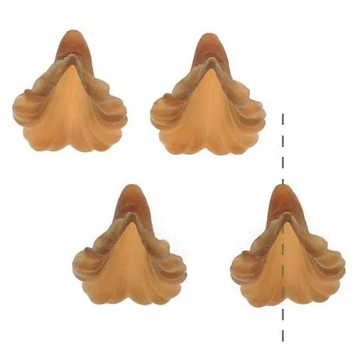 Lucite Bell Flowers Matte Smoke Topaz Brown Light Weight 20mm (4 pcs)