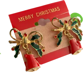 'Merry Christmas' Jingle Bell Post Earrings