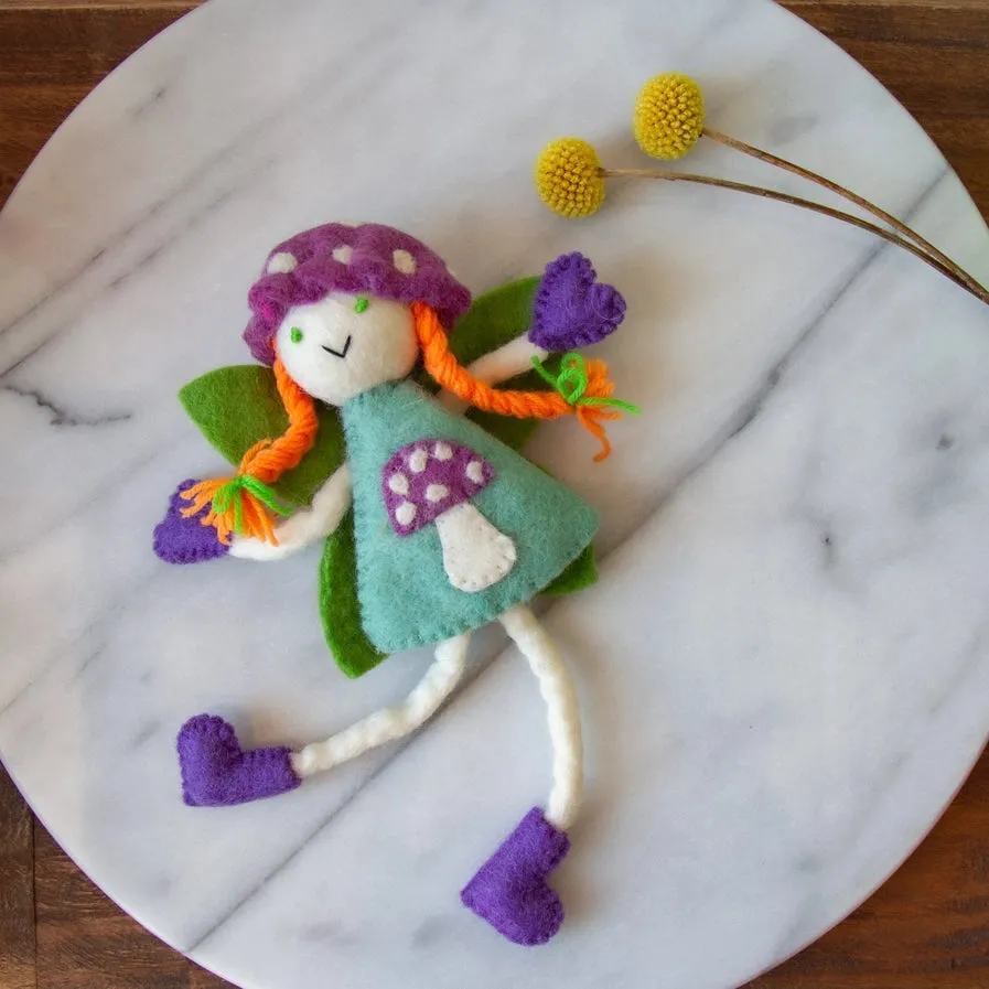 Mushroom Bonnet Tooth Fairy Doll