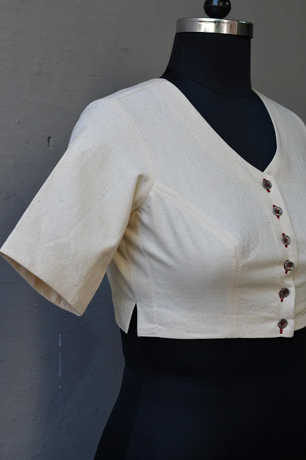 Off-white Saree Blouse