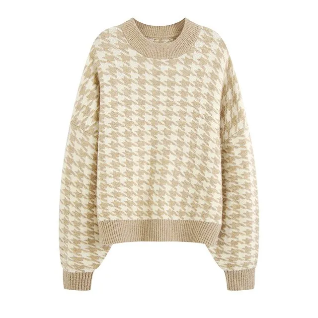OVERSIZED HOUNDSTOOH SWEATER