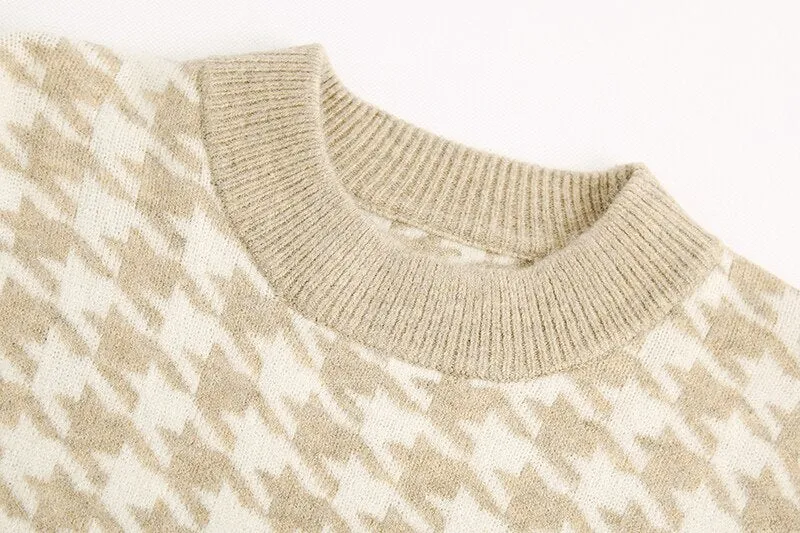OVERSIZED HOUNDSTOOH SWEATER