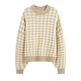 OVERSIZED HOUNDSTOOH SWEATER