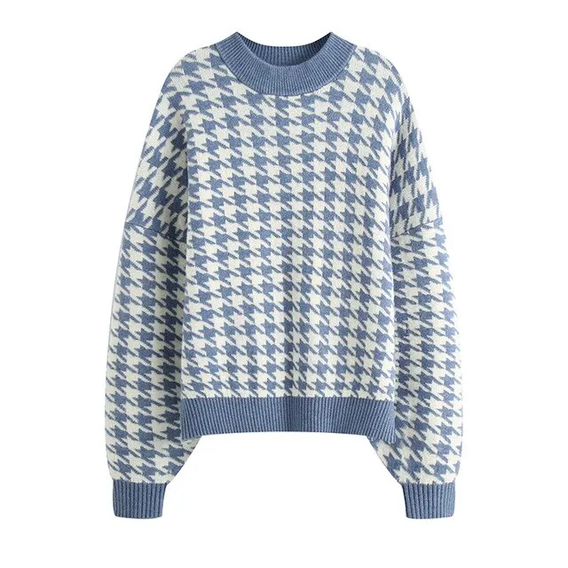 OVERSIZED HOUNDSTOOH SWEATER