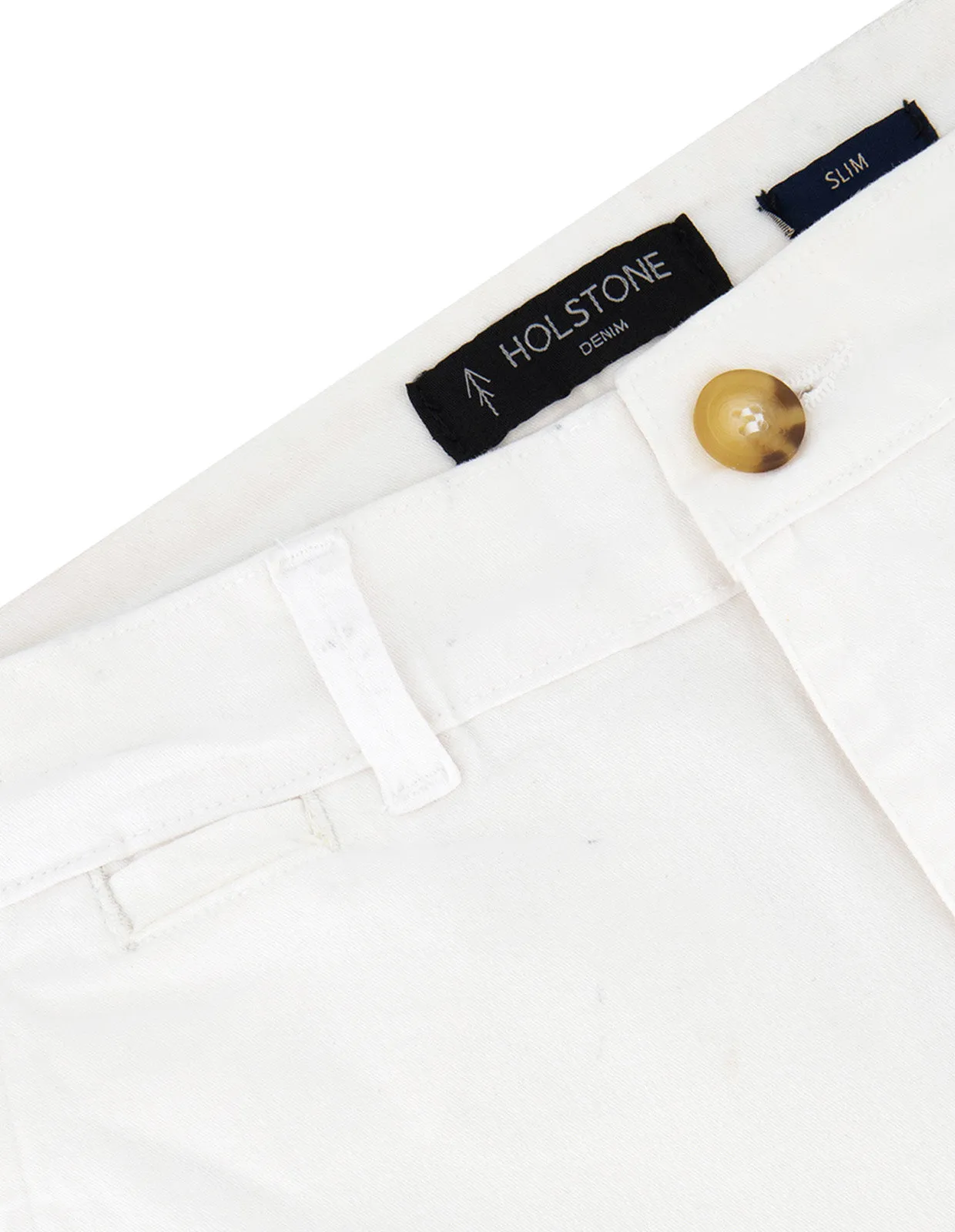 Pantalón Chino de Gabardina - Blanco