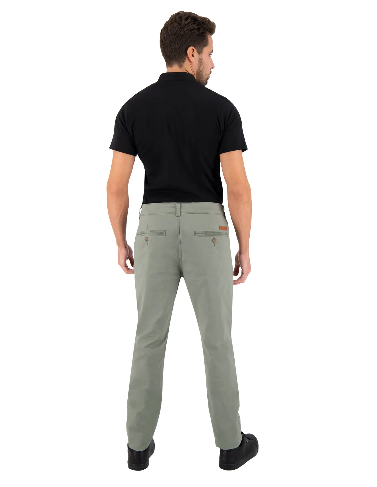 Pantalón Chino de Gabardina - Grey Stone