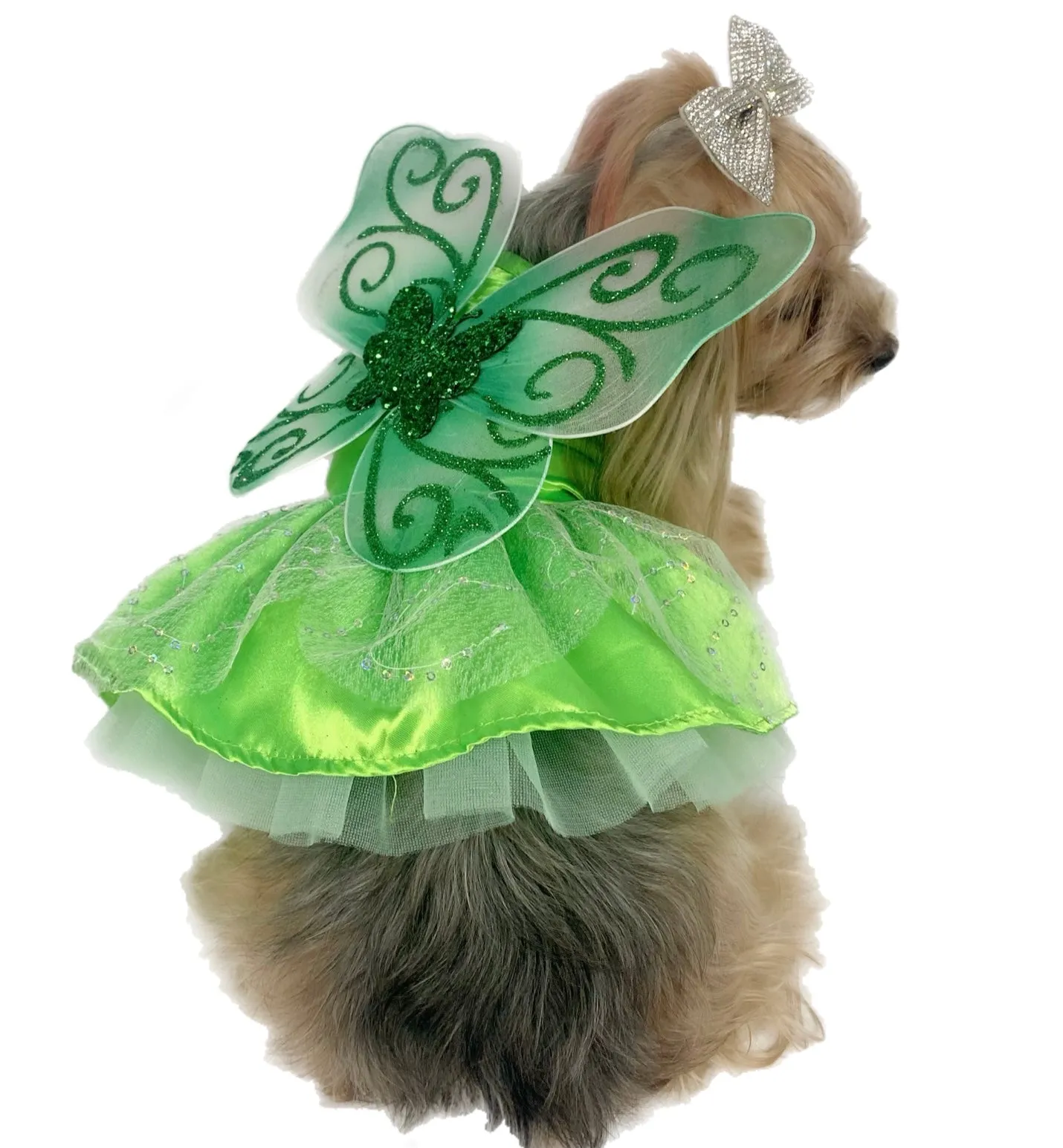 Pawpatu Green Fairy Costume Dress for Pets