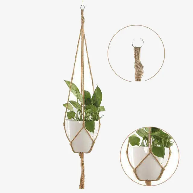 Pot Hanging Basket Knotted Rope