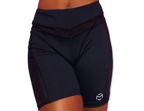 Power Mesh Cut Out Biker Short 6”