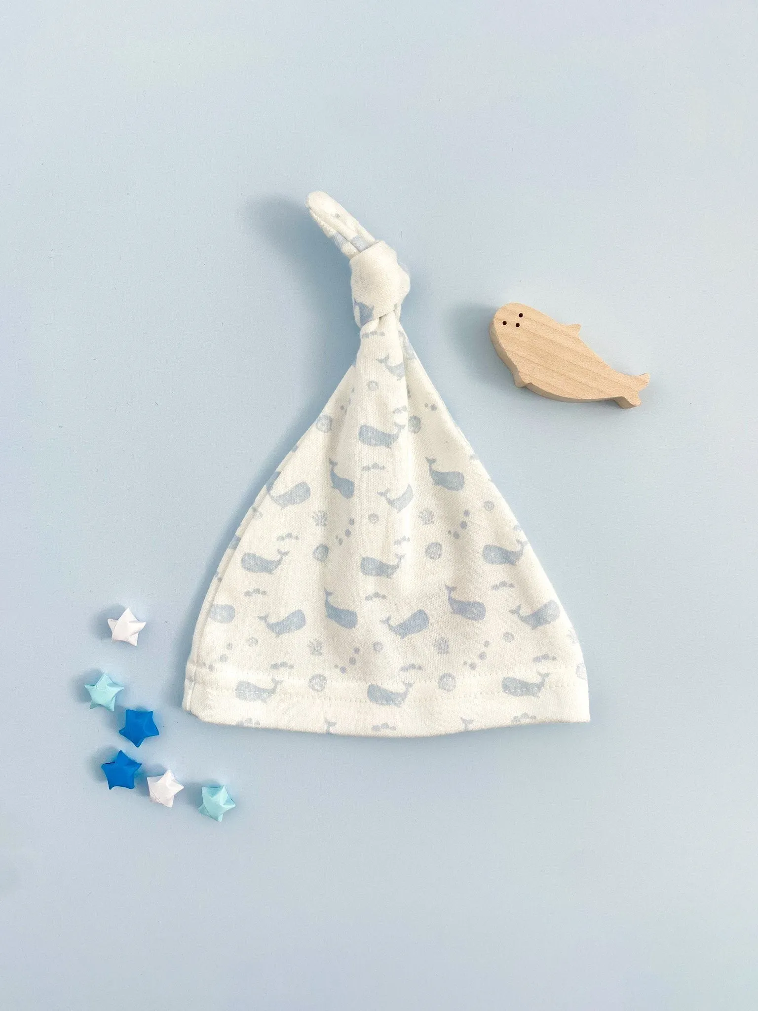 Preemie Hat, Ocean Blue, Premium 100% Organic Cotton