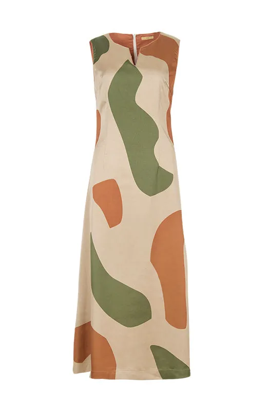 Rimless | Khaki Green Asymmetric Dress