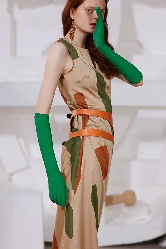 Rimless | Khaki Green Asymmetric Dress