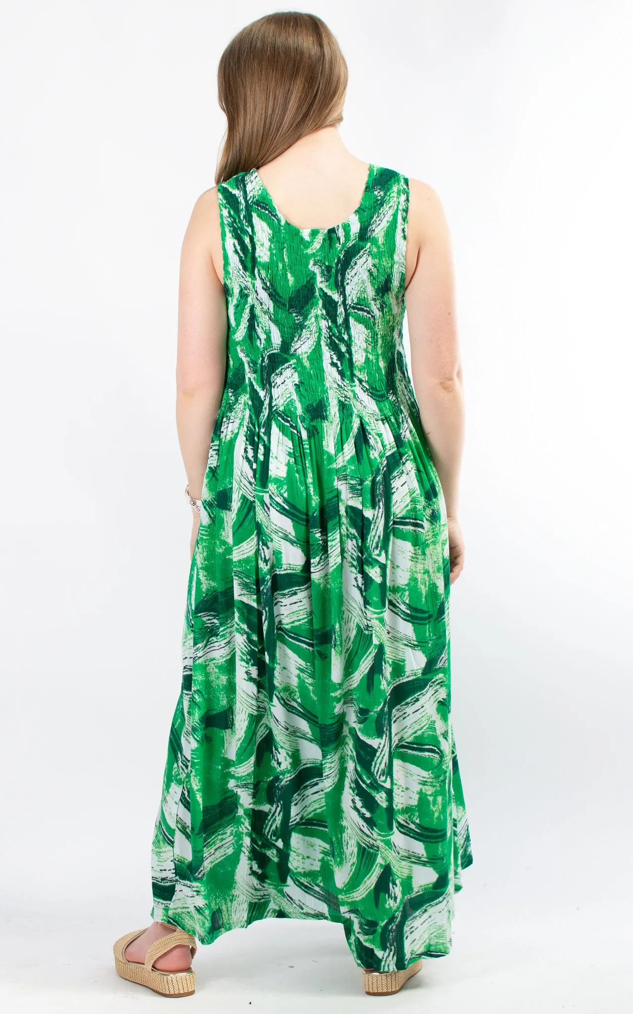 Rita Patterned Dress | Green