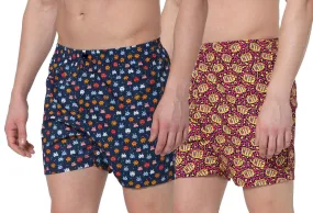 Romano nx Men's 100% Cotton Boxers/Shorts - Combo (Pack of 2)