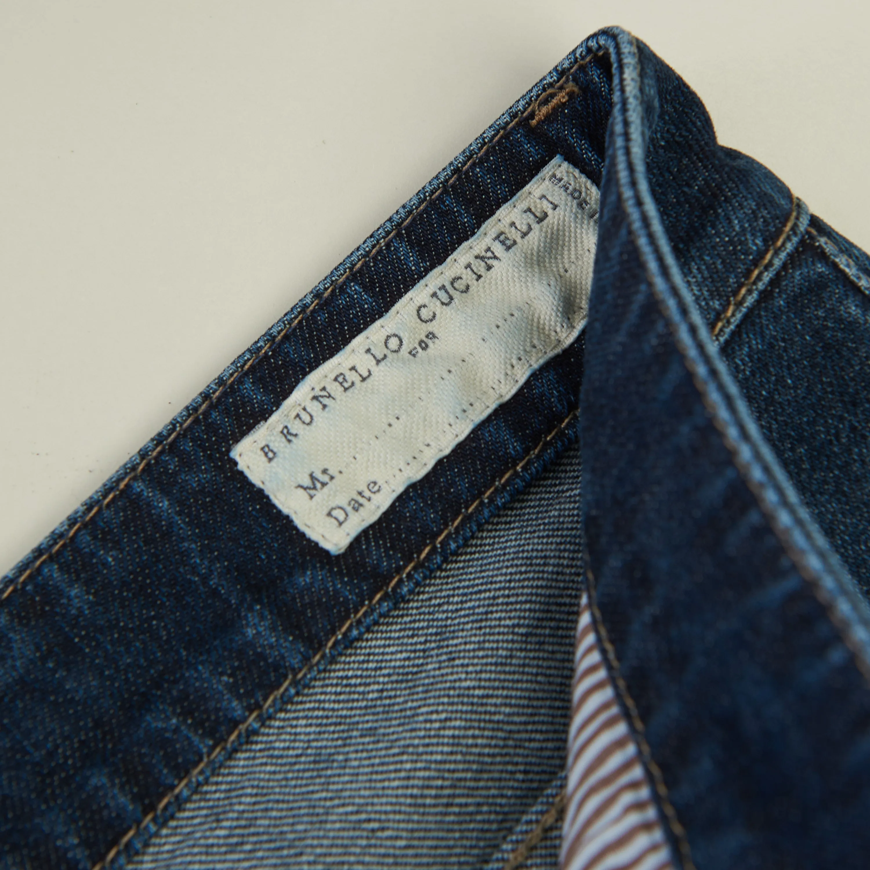 Slim Fit Five Pocket Jeans Trousers In Dark Blue Denim