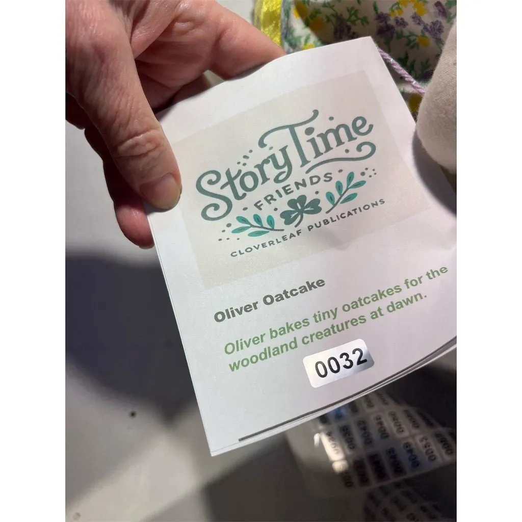 Story Time Friends Oliver Oatcake Cloth Doll 18" Hand-Painted Face