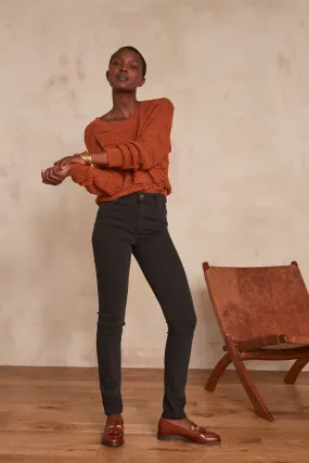 SUZY BLACK SLIM-FIT JEANS