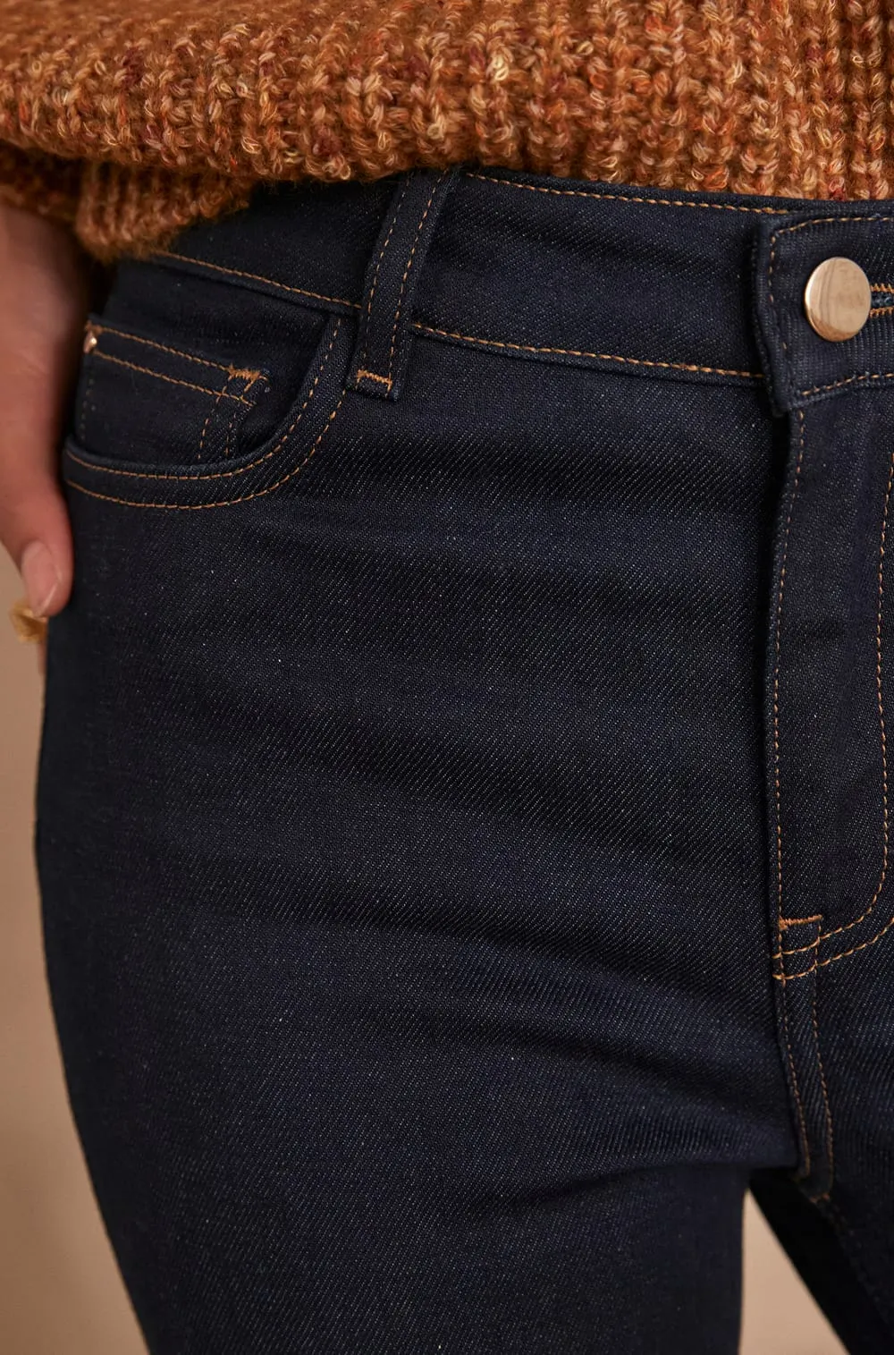 SUZY NAVY BLUE SLIM-FIT JEANS