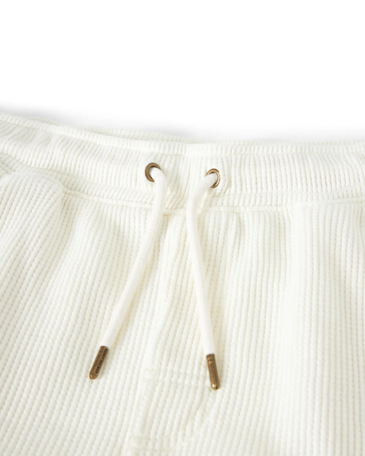 The Cannes Waffle Knit Shorts - Vintage Ivory