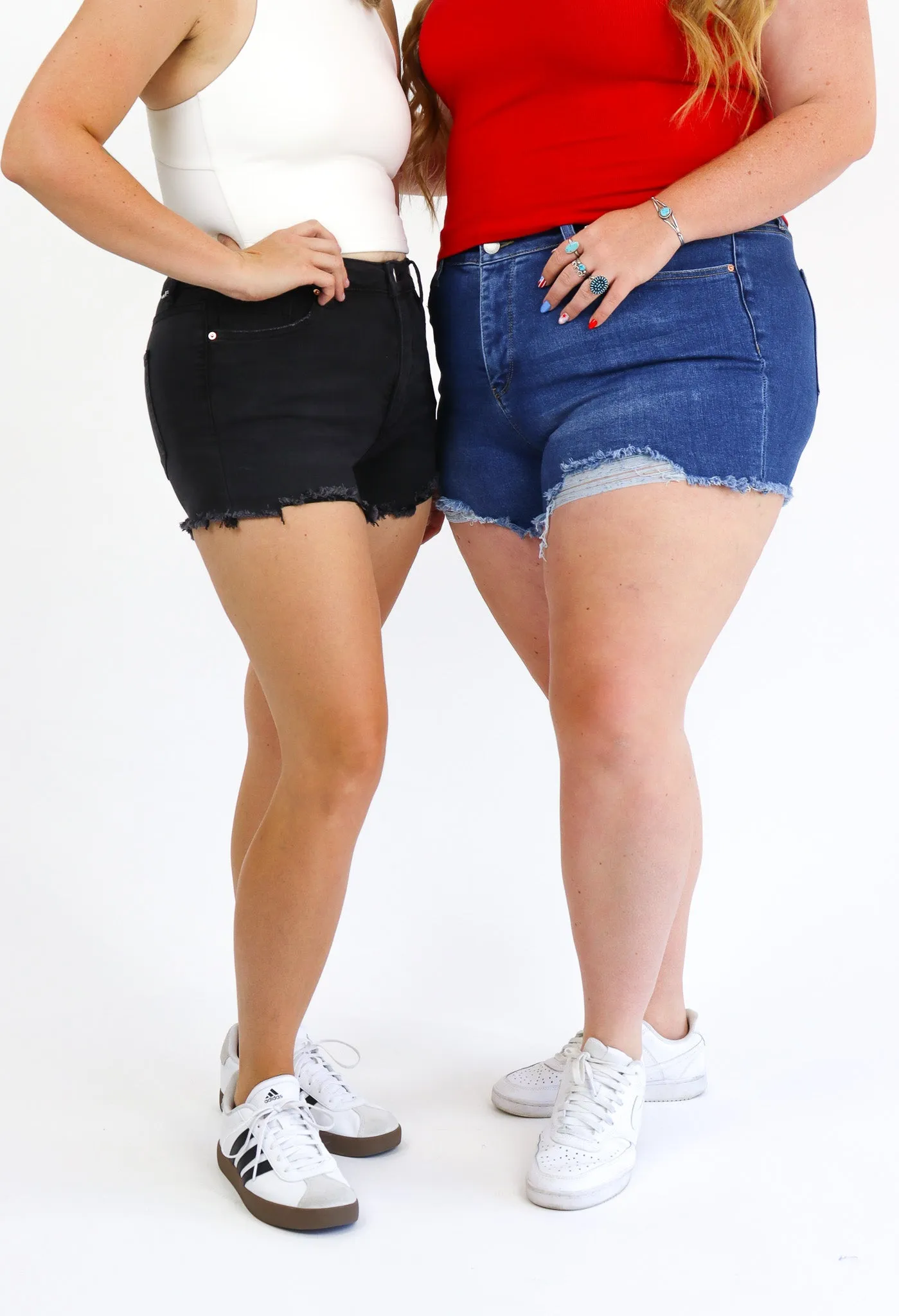 Tummy Control Denim Shorties by AJ