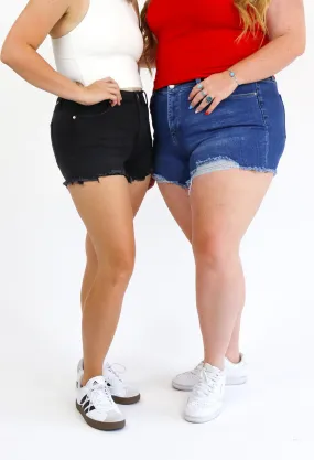 Tummy Control Denim Shorties by AJ