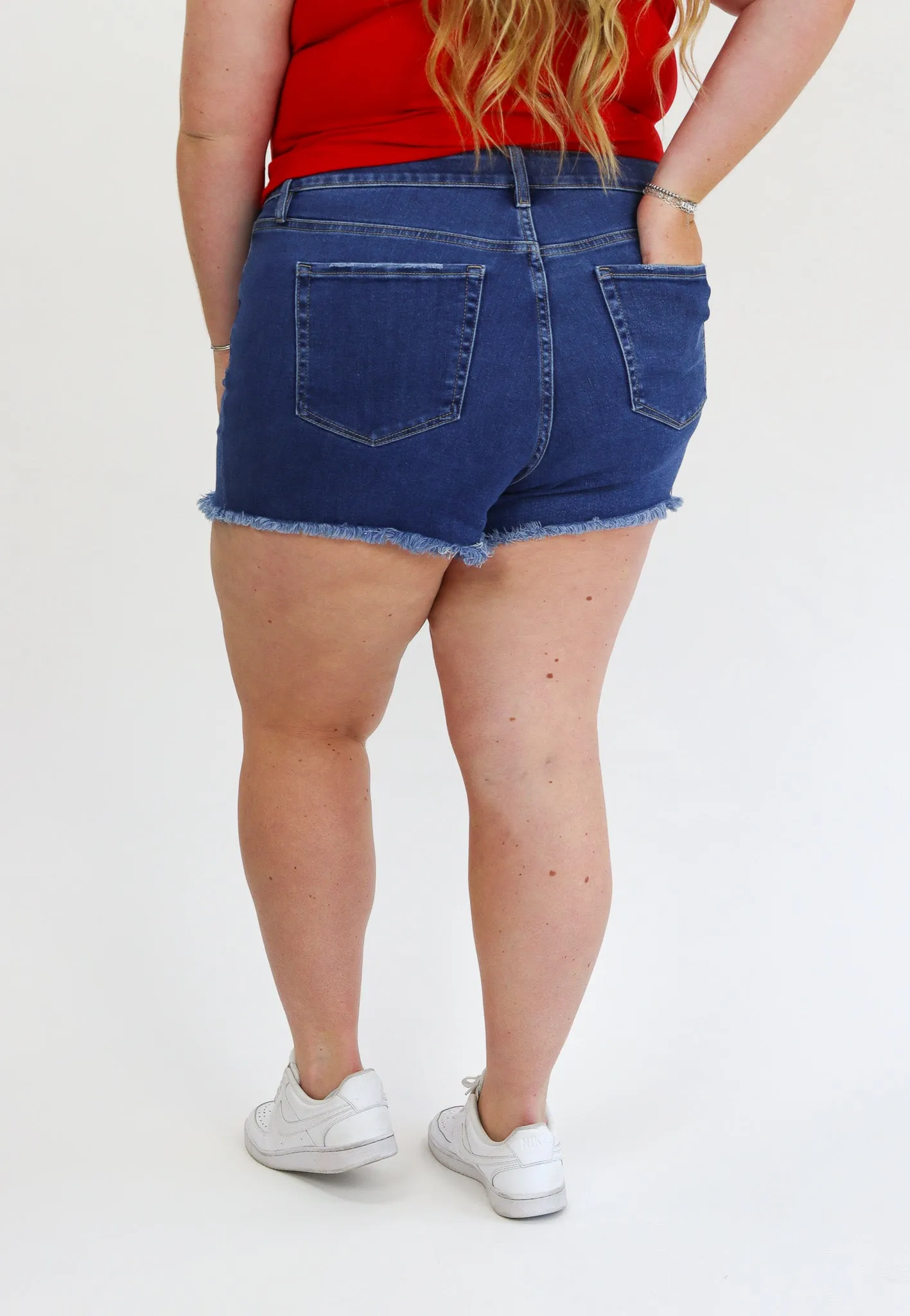 Tummy Control Denim Shorties by AJ