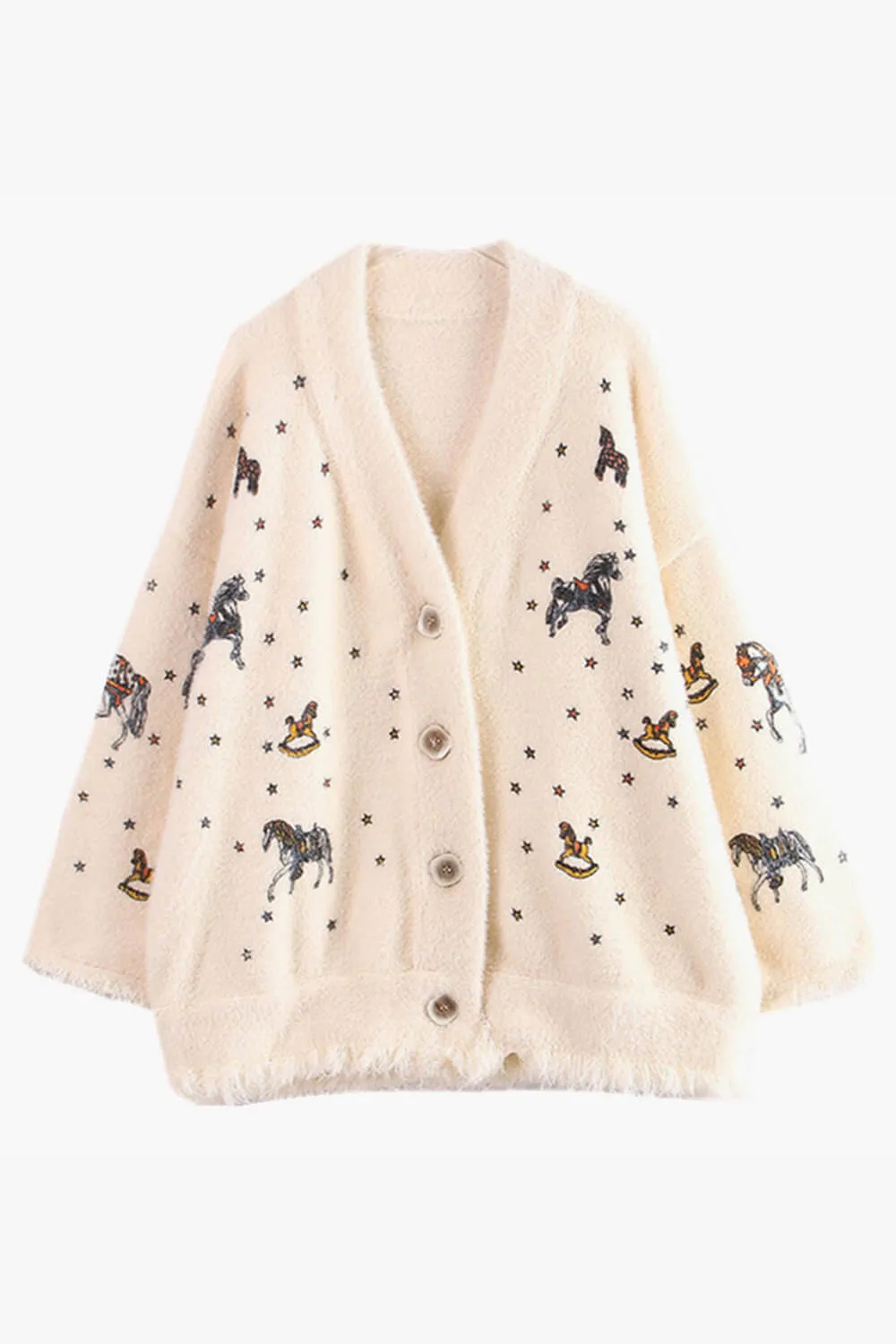 Unicorns Aesthetic Cardigan Milky White