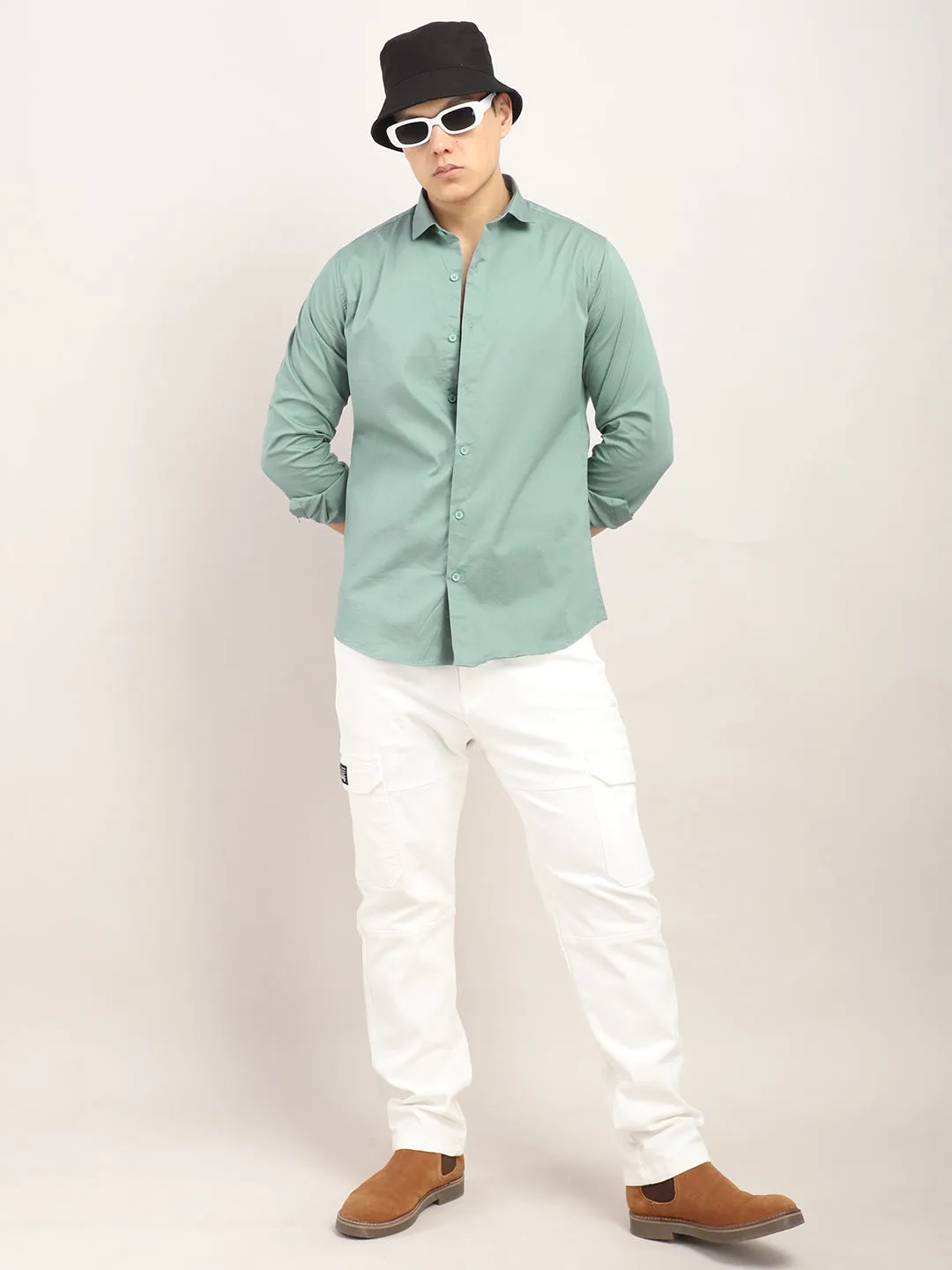 Viggo Plain Sea Green Shirt