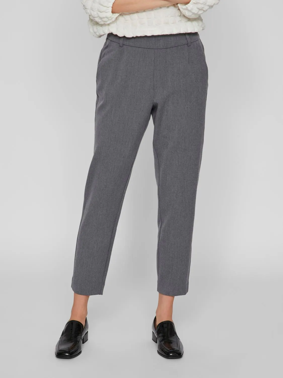 VIVARONE Trousers - Medium Grey Melange