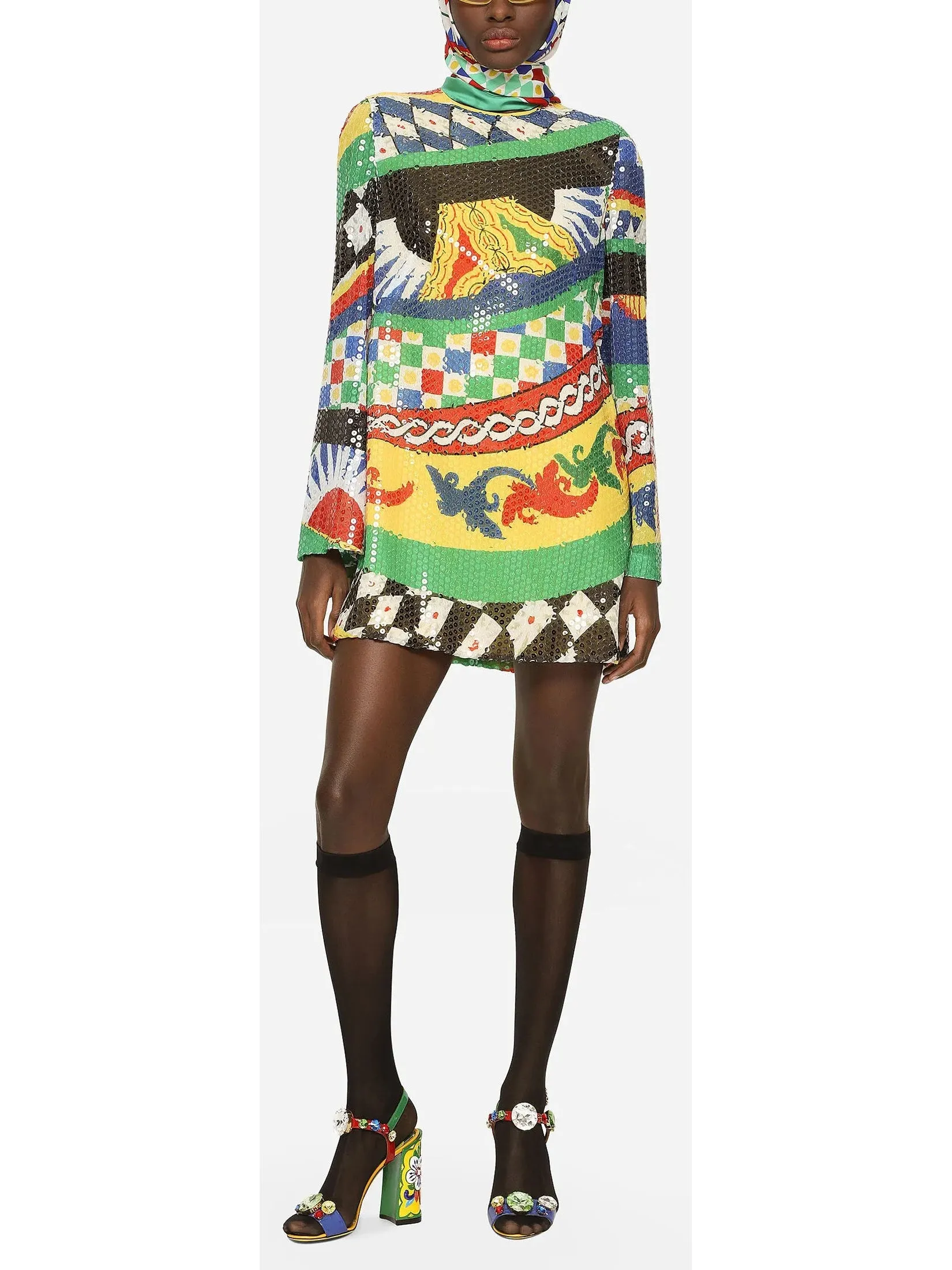 Women’s Carretto Patterned Sequin Mini Dress